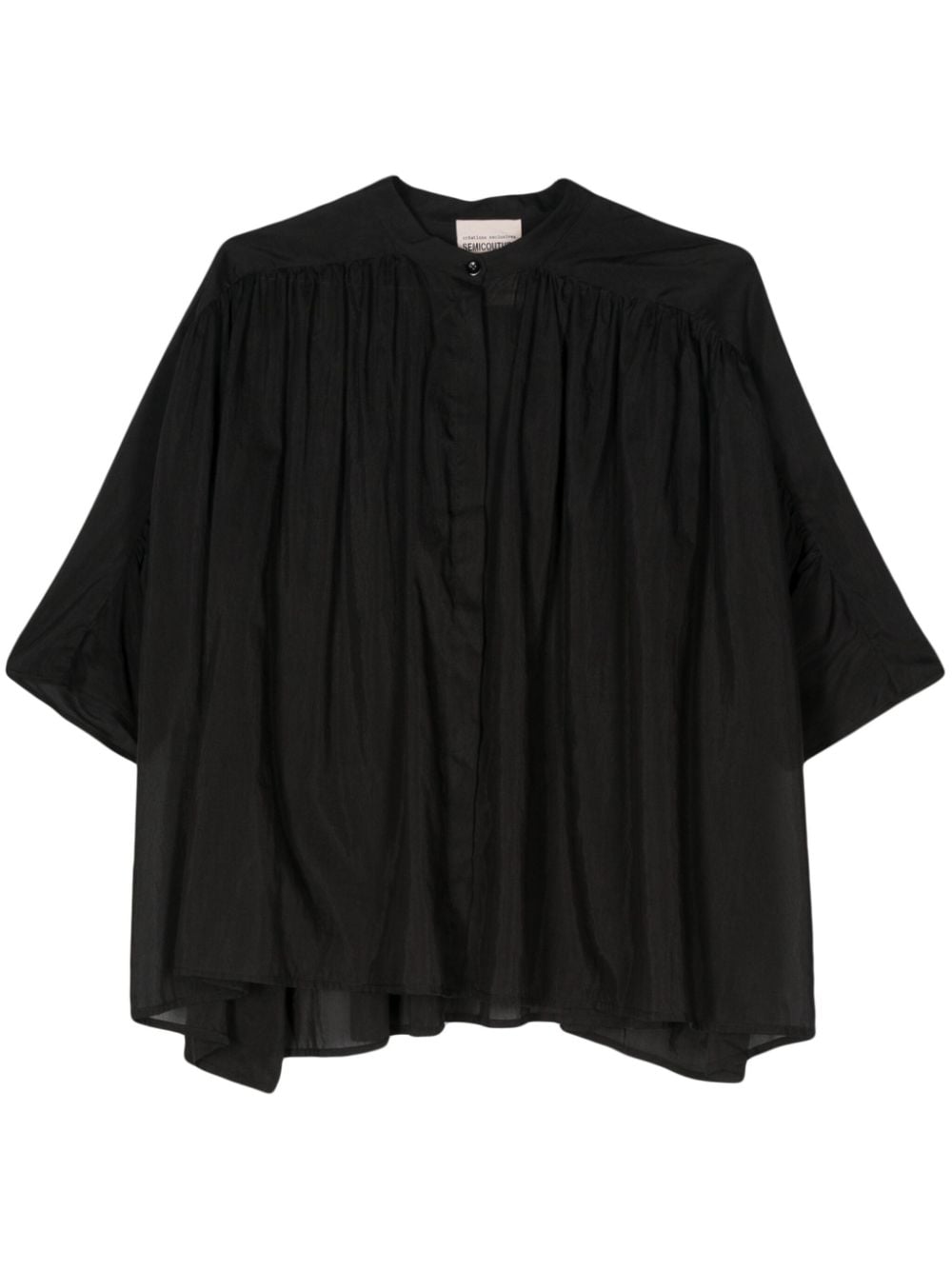 Semicouture pleat-detail shirt - Black von Semicouture