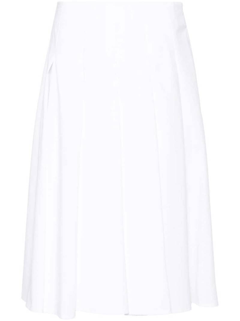 Semicouture pleat-detailing cotton skirt - White von Semicouture