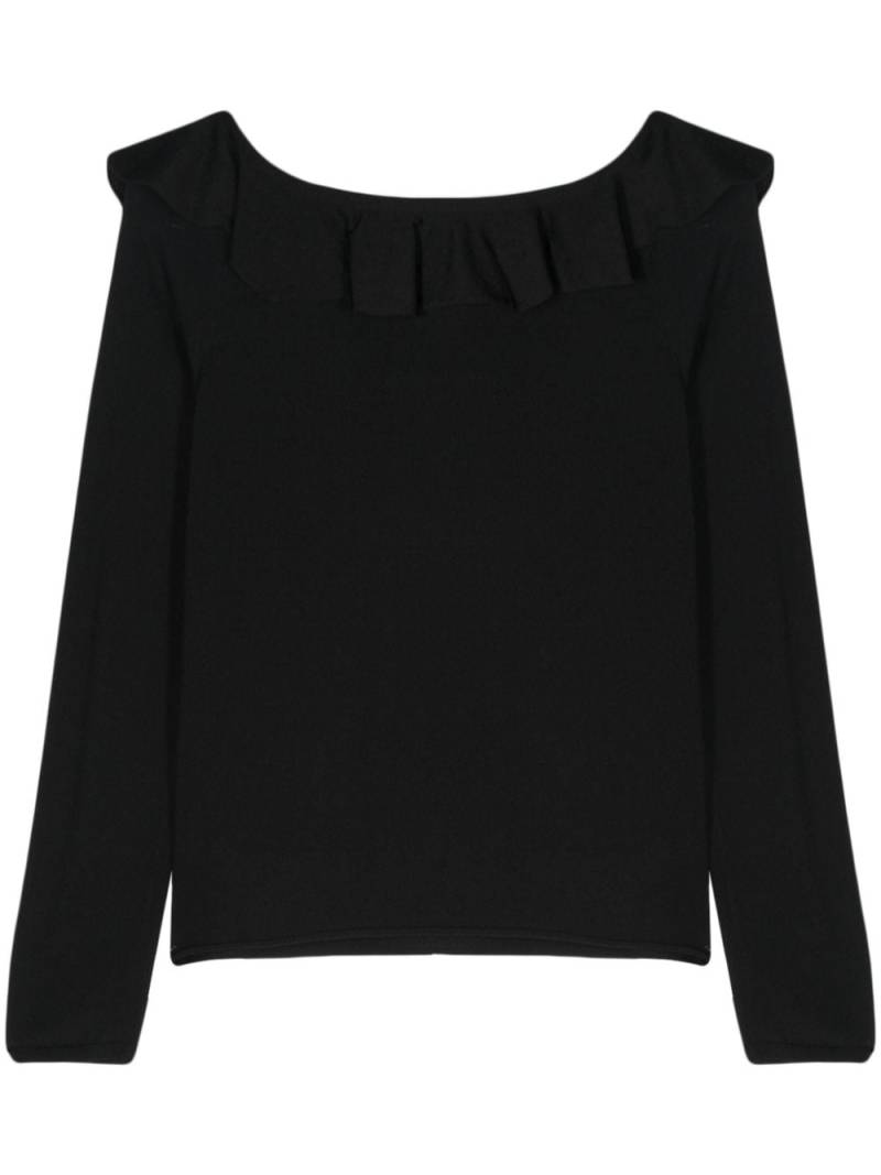 Semicouture ruffled-detail jumper - Black von Semicouture