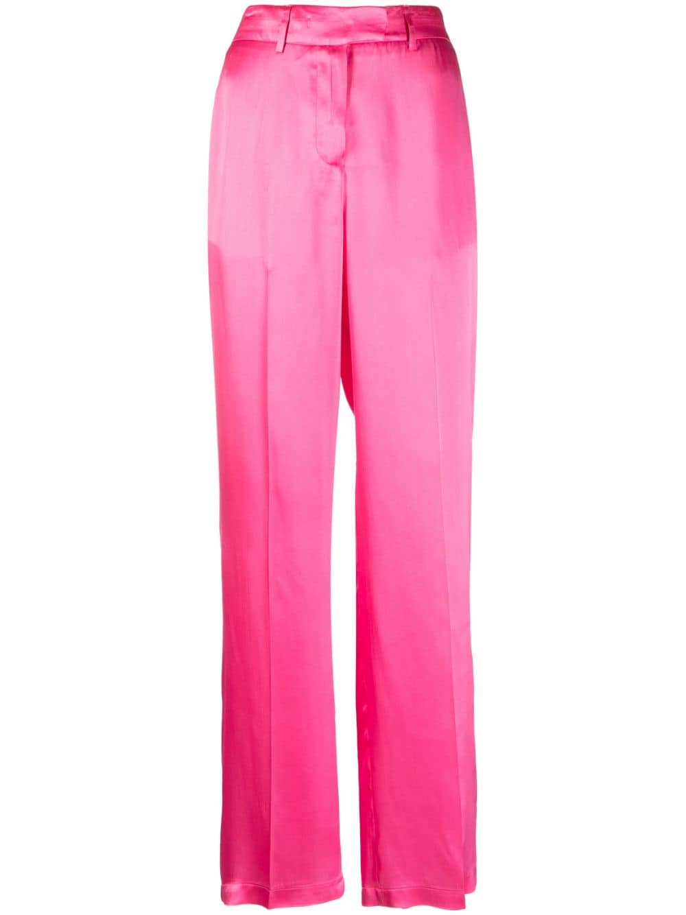 Semicouture satin-finish straight-leg trousers - Pink von Semicouture