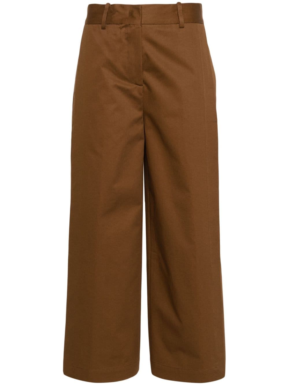 Semicouture side-slit wide-leg trousers - Brown von Semicouture