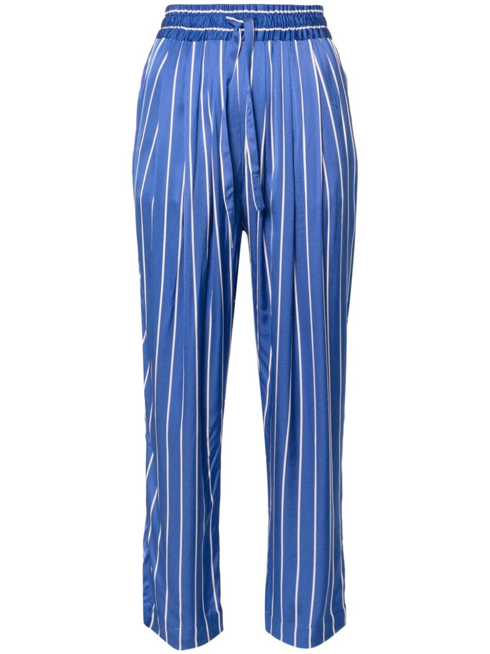 Semicouture striped tapered-leg trousers - Blue von Semicouture