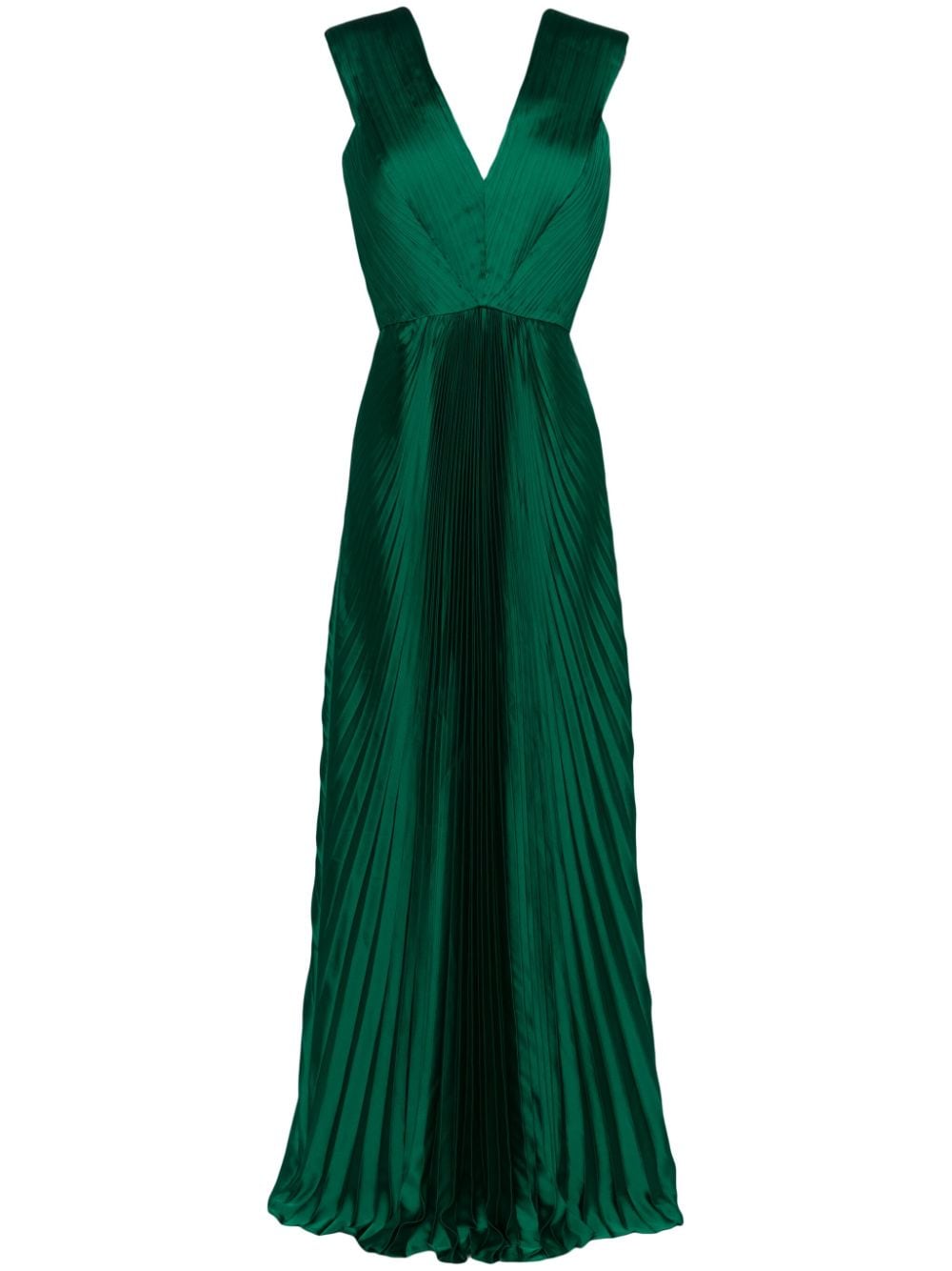 Semsem V-neck charmeuse maxi dress - Green von Semsem