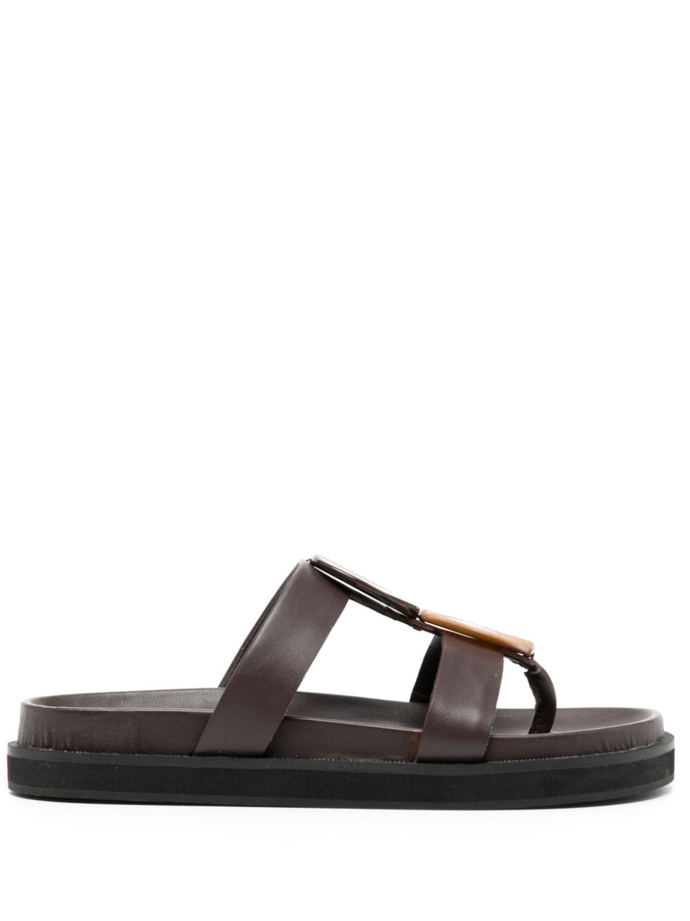 Senso Nyx flat leather sandals - Brown von Senso