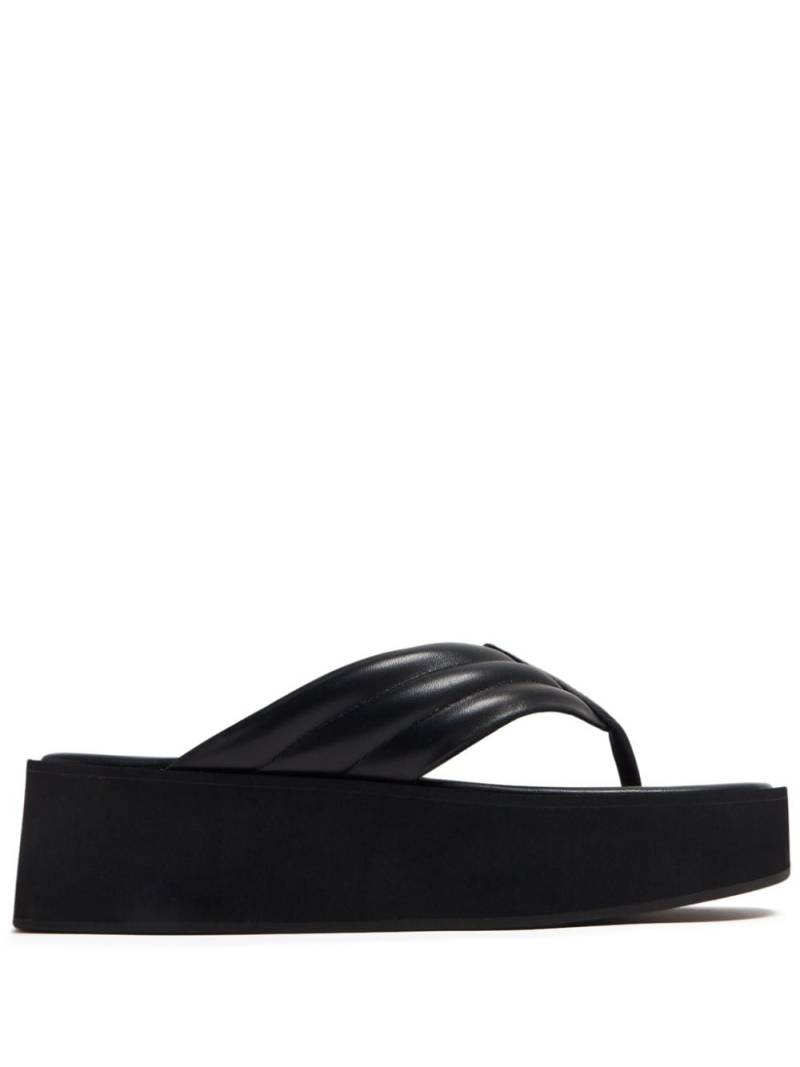 Senso Reese platform leather flip-flops - Black von Senso