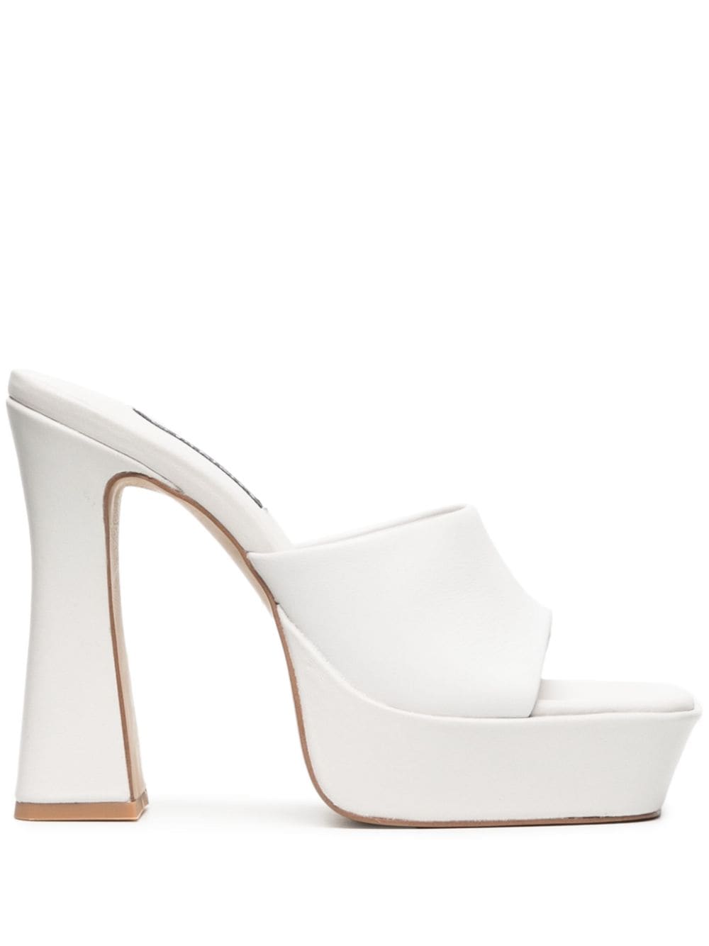 Senso Tillee leather platform mules - White von Senso