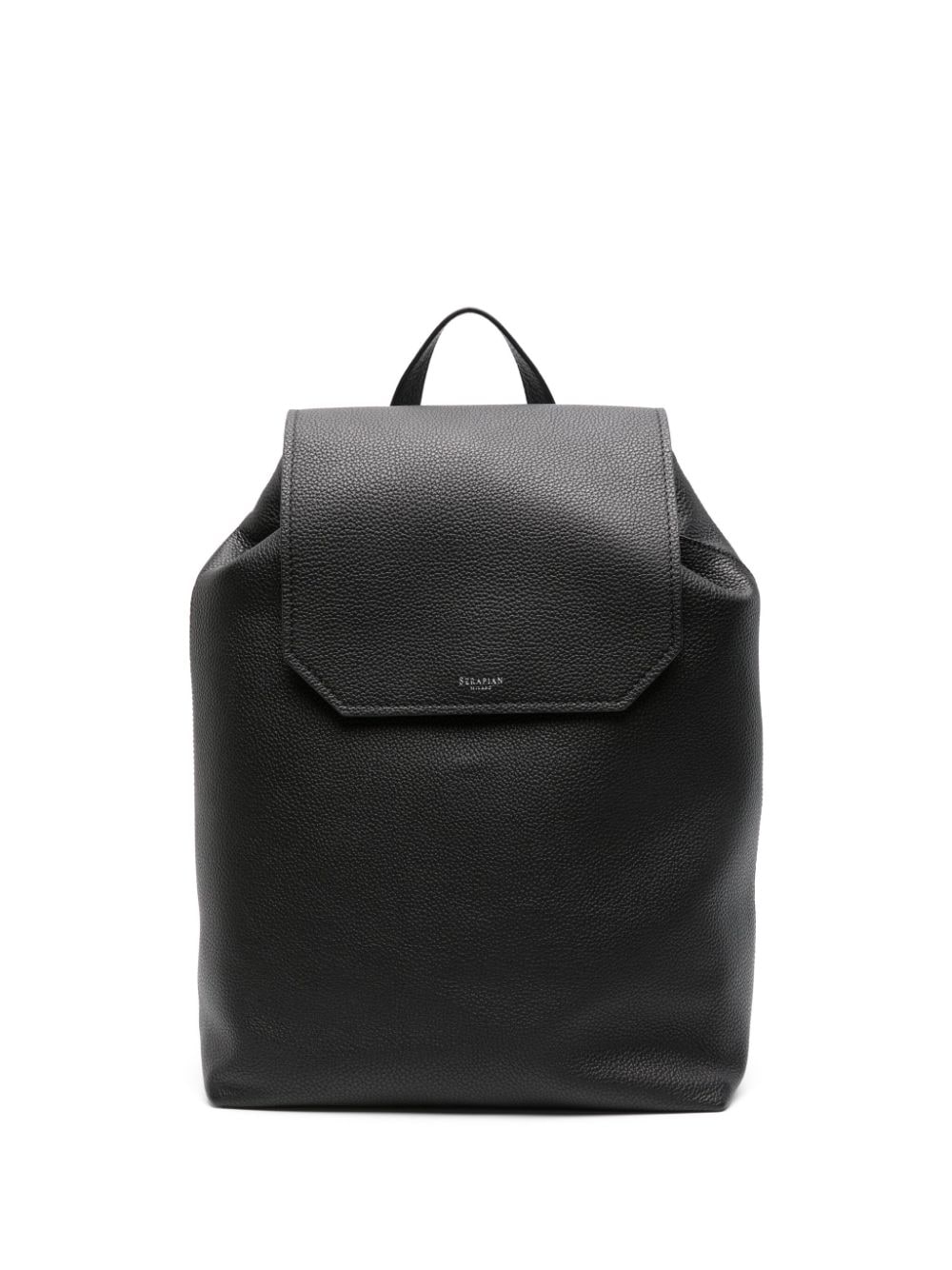 Serapian Day grained-leather backpack - Black von Serapian