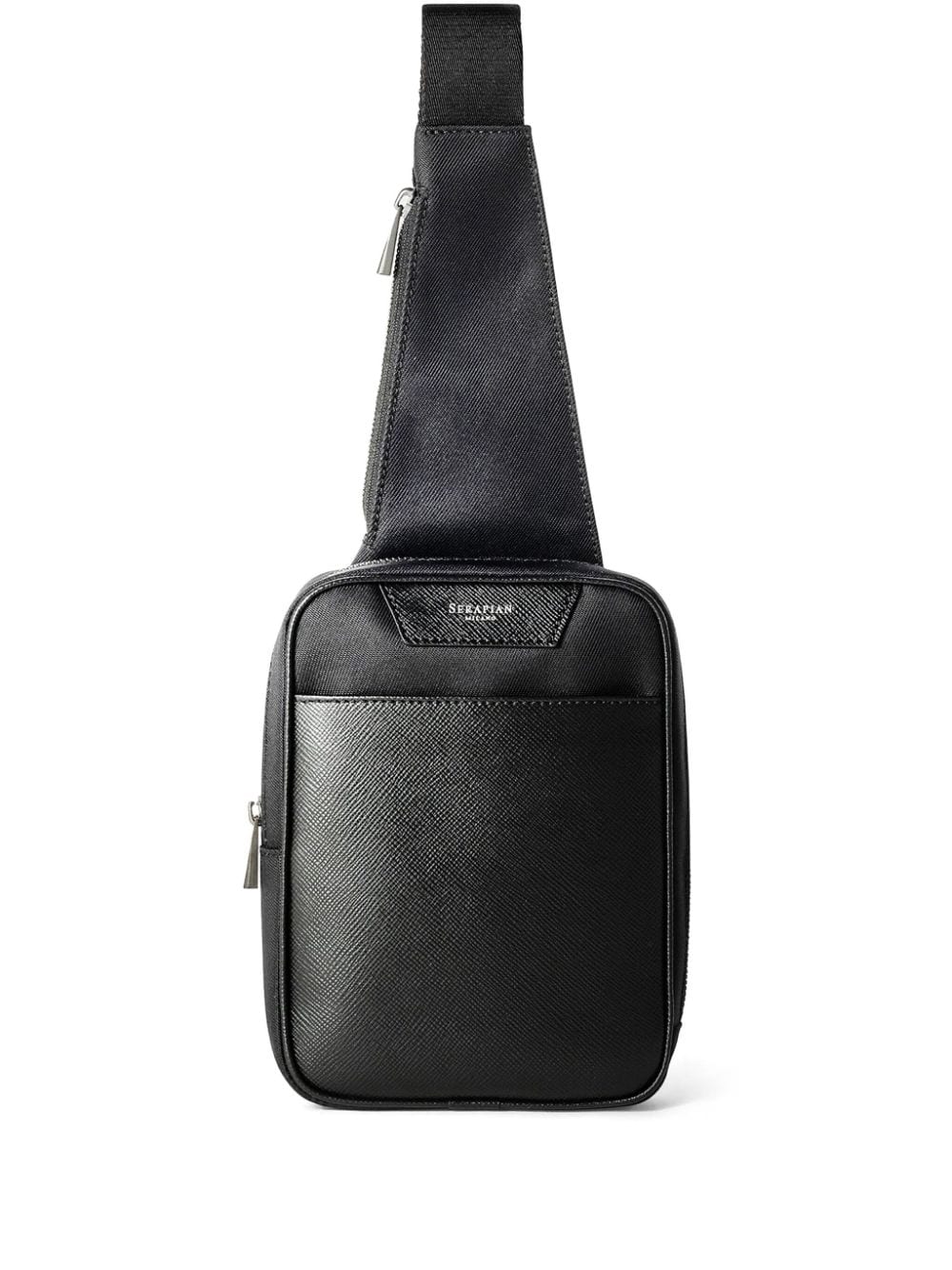 Serapian Sling Evoluzione-leather backpack - Black von Serapian