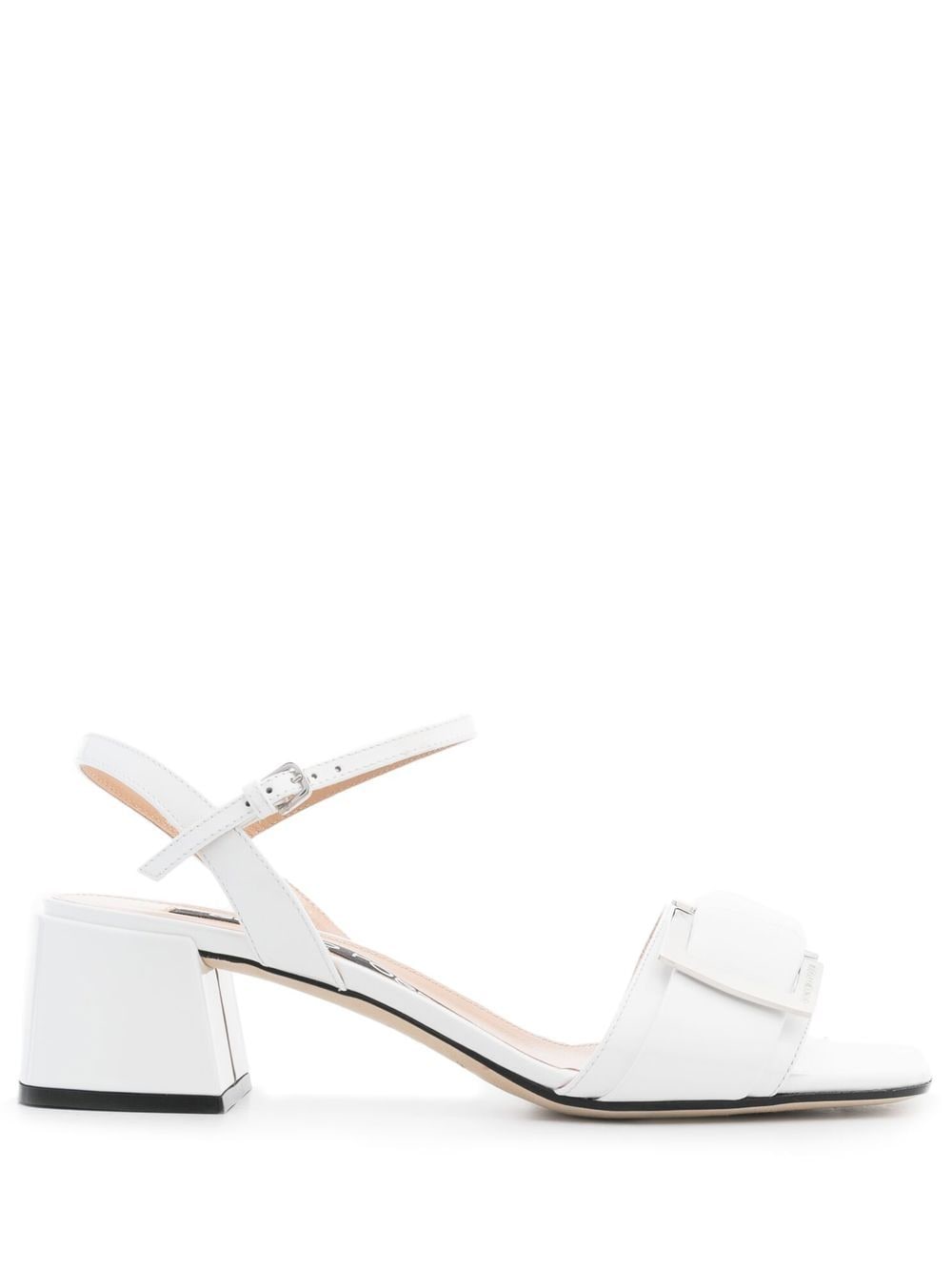 Sergio Rossi 55mm plaque-detail sandals - White von Sergio Rossi