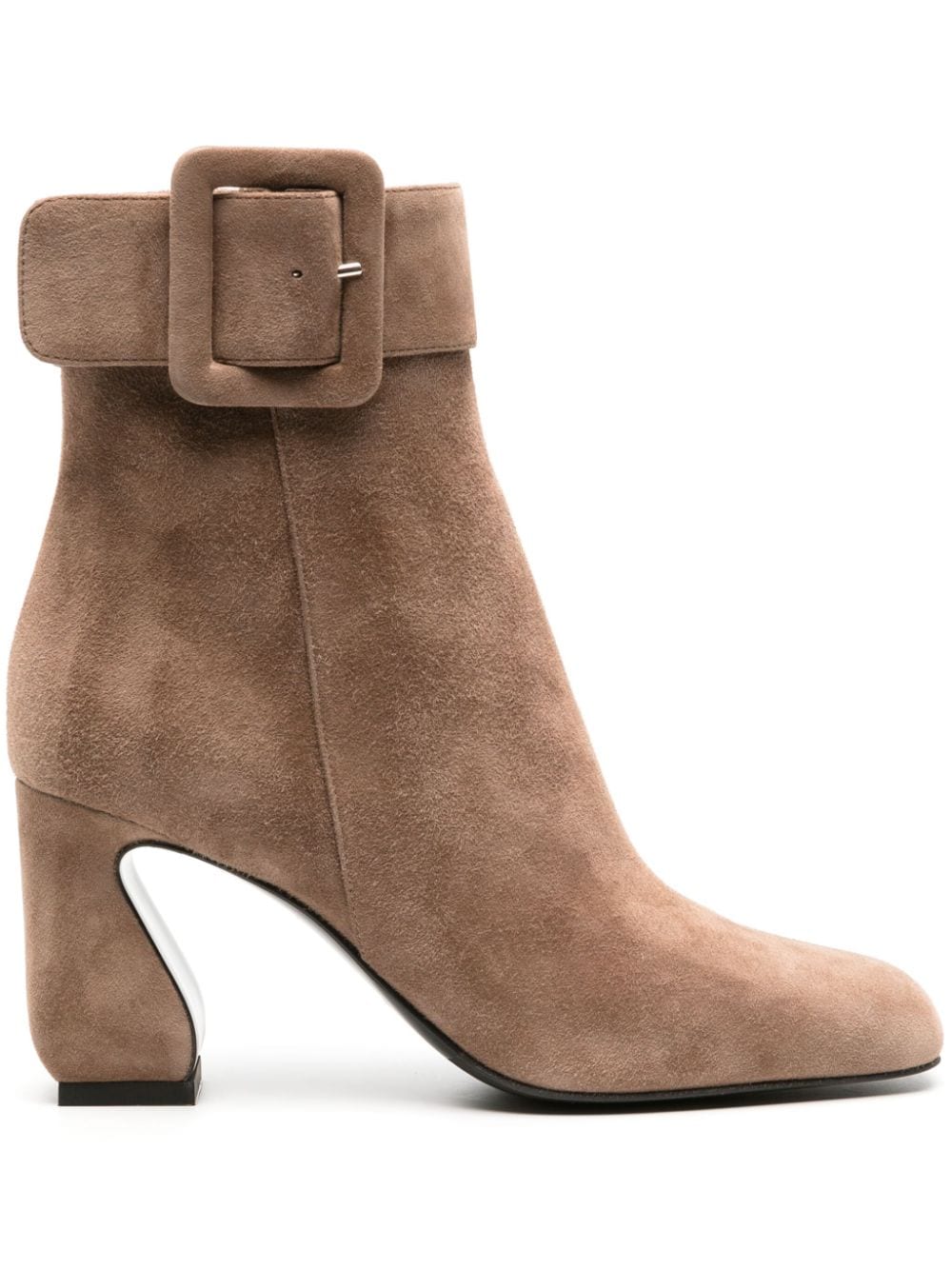 Sergio Rossi 80mm zip-up suede boots - Brown von Sergio Rossi