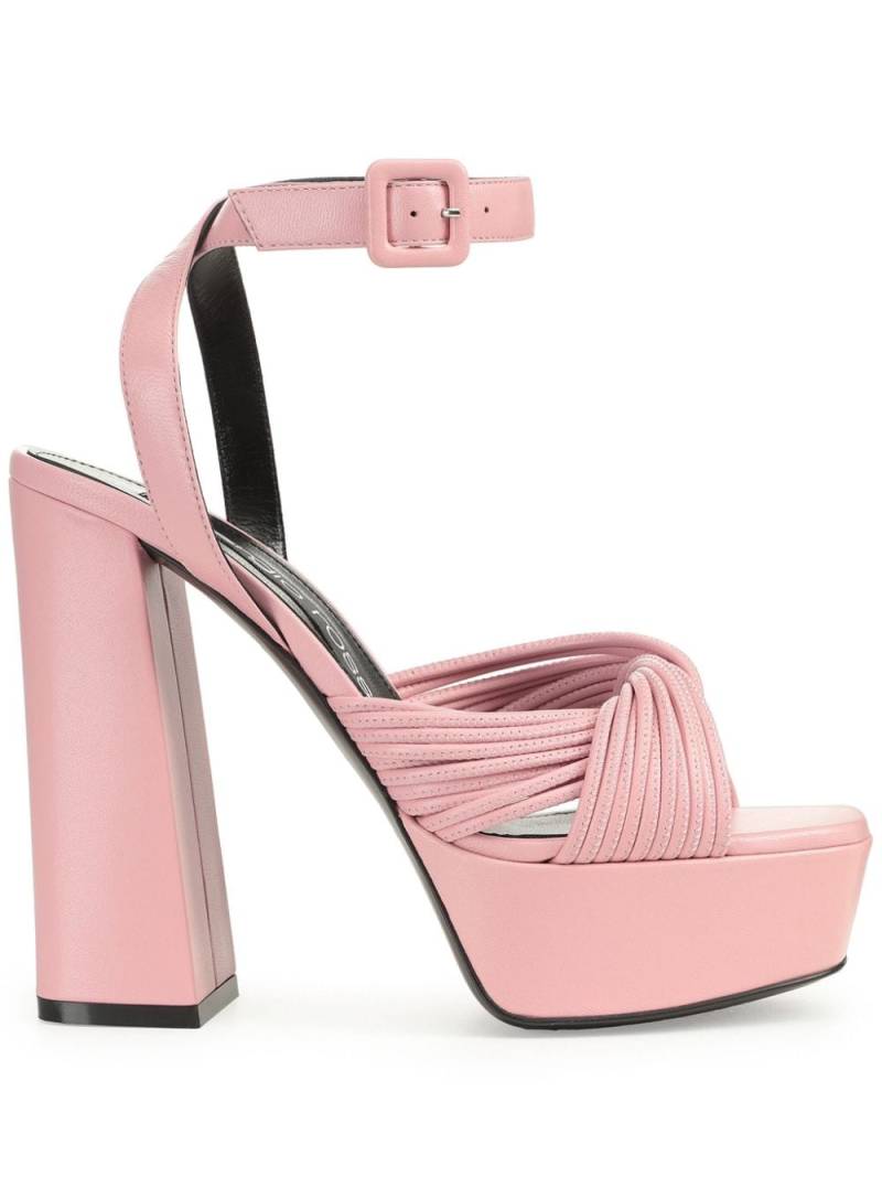 Sergio Rossi Akida leather platform sandals - Pink von Sergio Rossi