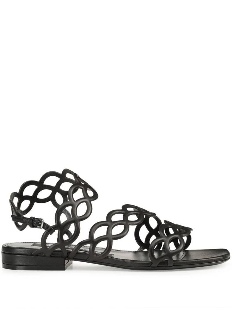 Sergio Rossi Mermaid leather sandals - Black von Sergio Rossi