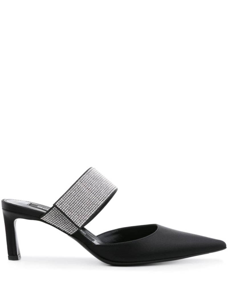 Sergio Rossi Paris 60mm satin mules - Black von Sergio Rossi