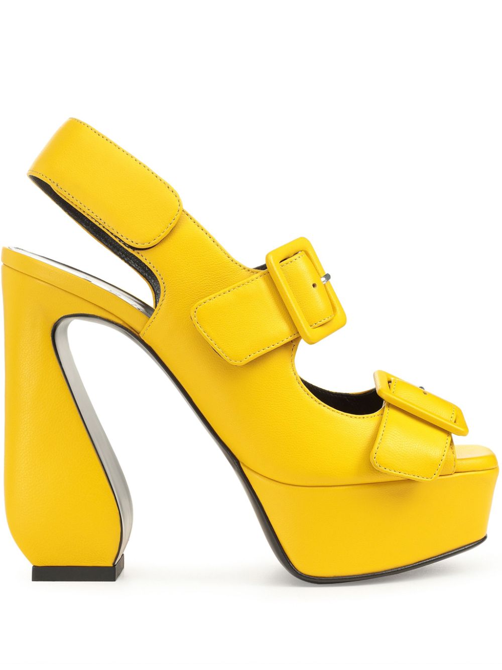 Sergio Rossi SI Rossi 90mm leather sandals - Yellow von Sergio Rossi