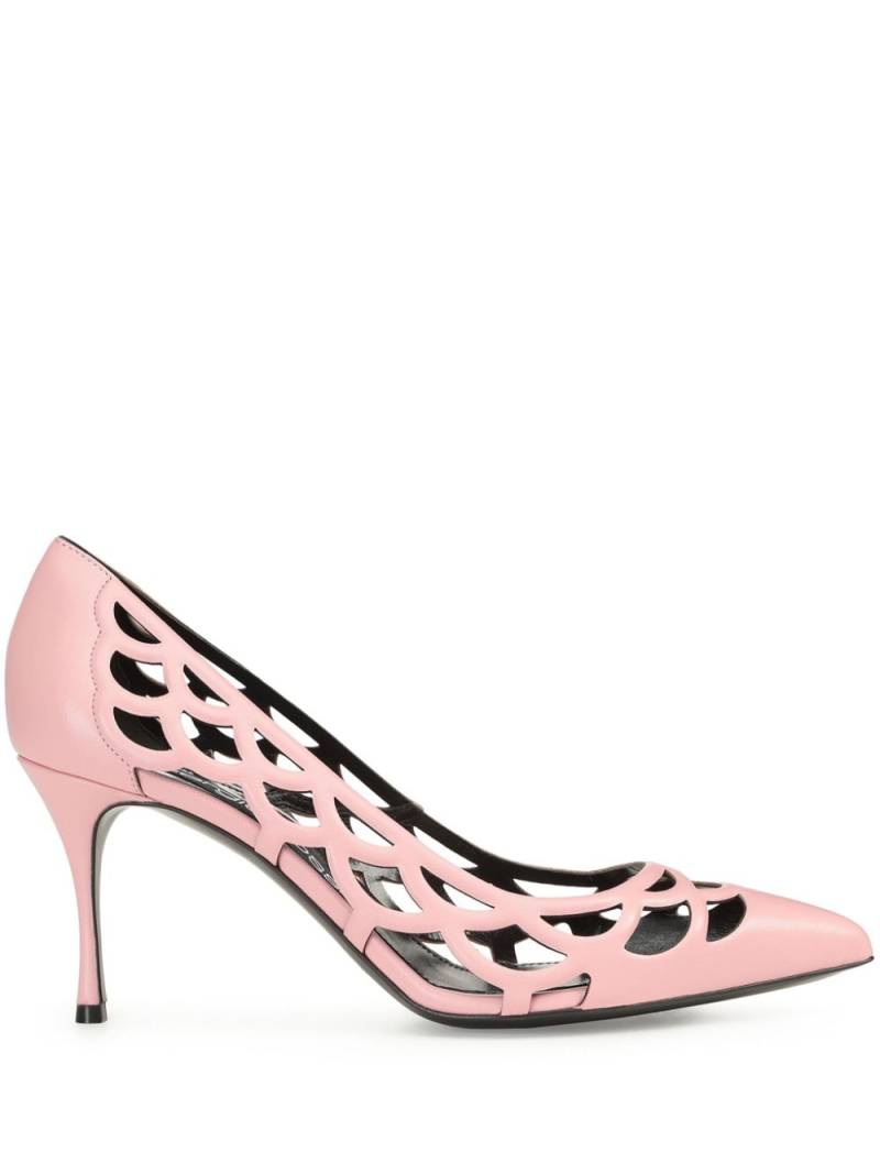 Sergio Rossi SR Mermaid 75mm leather pumps - Pink von Sergio Rossi