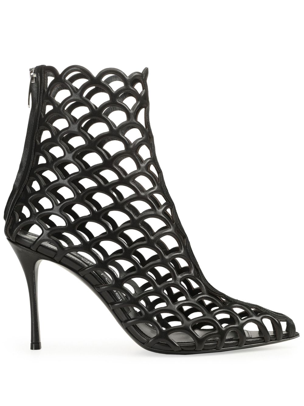 Sergio Rossi SR Mermaid 90mm perforated ankle boots - Black von Sergio Rossi