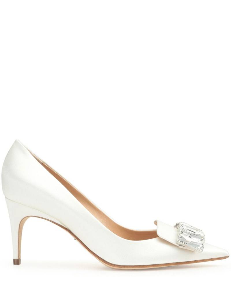 Sergio Rossi SR1 Bridal 75mm satin pumps - White von Sergio Rossi