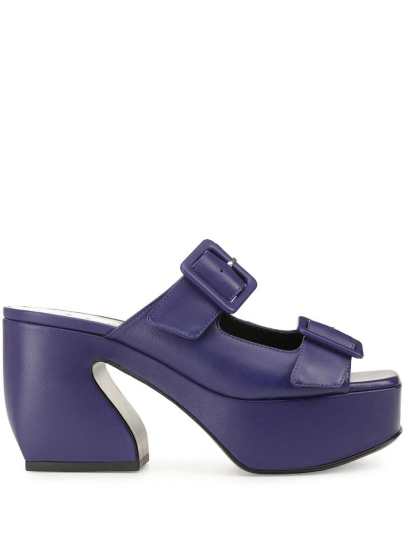 Sergio Rossi Si Rossi 45mm leather mules - Blue von Sergio Rossi