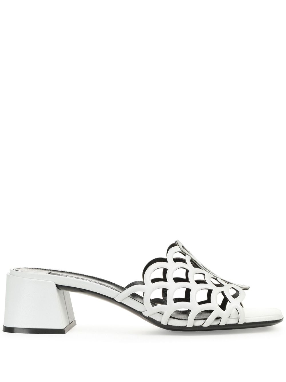 Sergio Rossi Sr Mermaid 45mm mules - White von Sergio Rossi