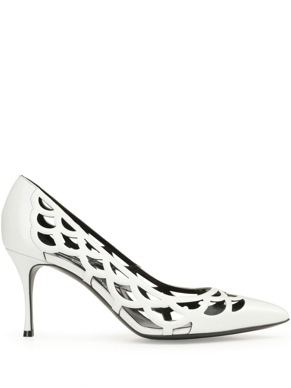 Sergio Rossi Sr Mermaid 75mm leather pumps - White von Sergio Rossi