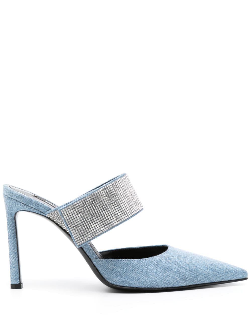 Sergio Rossi Sr Paris 100mm denim mules - Blue von Sergio Rossi