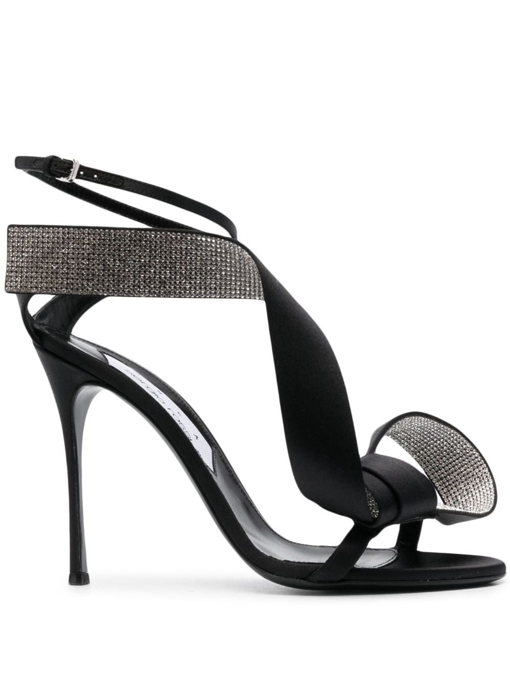 AREA x Sergio Rossi Marquise 105mm satin sandals - Black von AREA