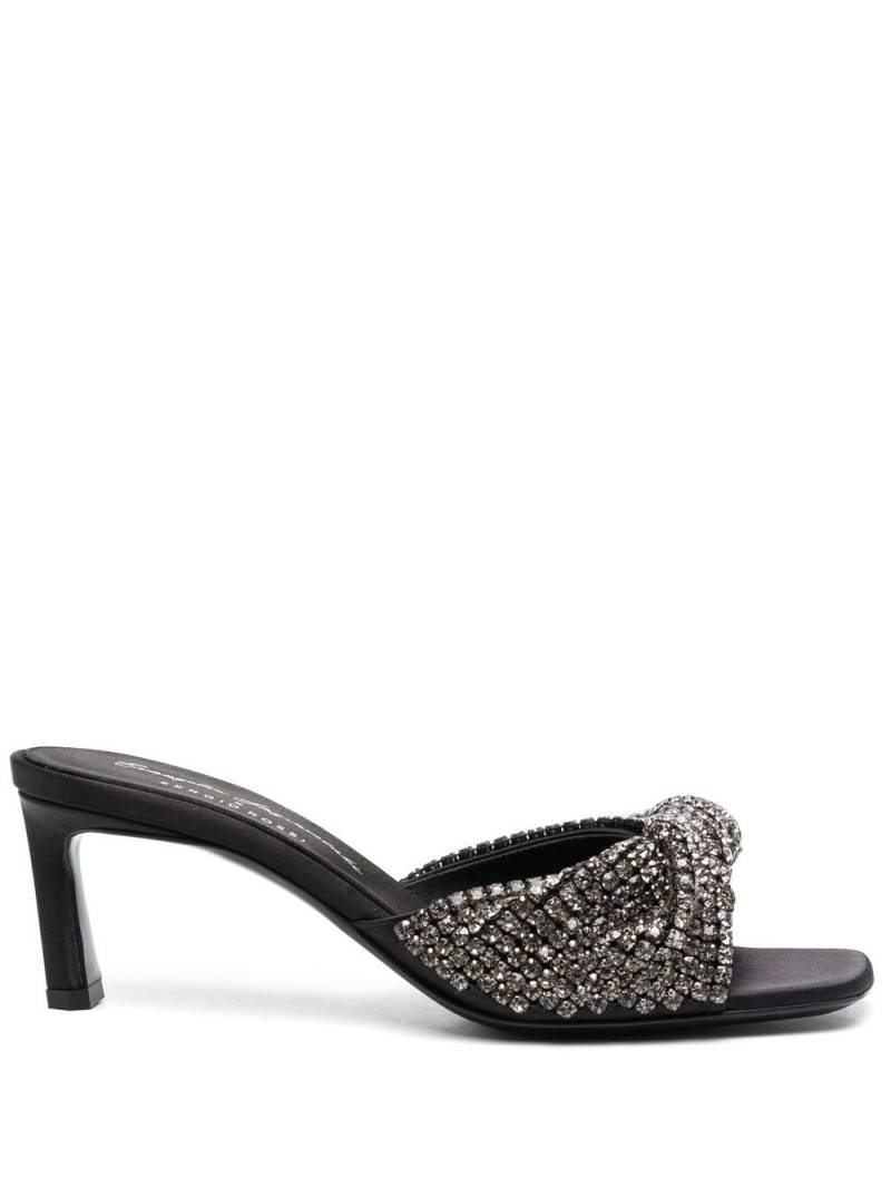 Sergio Rossi crystal-embellished sandals - Black von Sergio Rossi