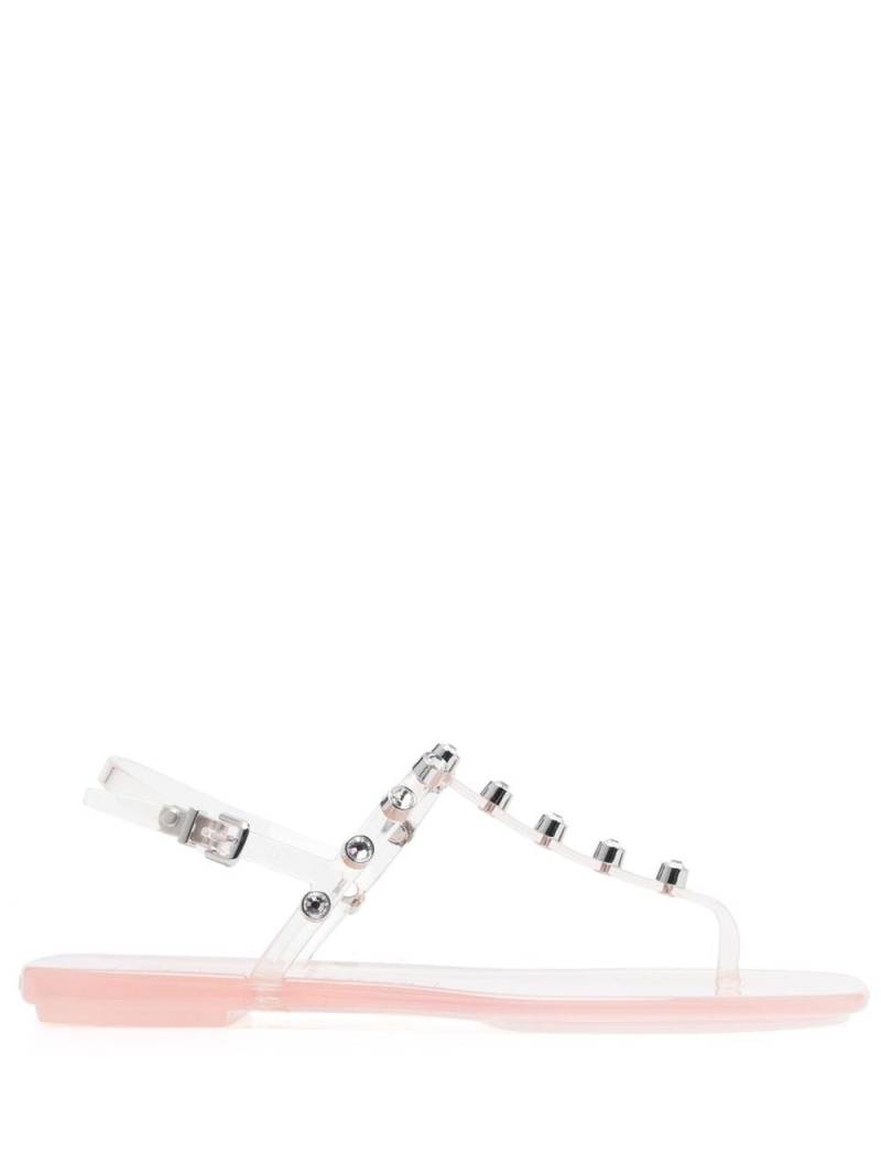 Sergio Rossi crystal-embellished thong sandals - Pink von Sergio Rossi