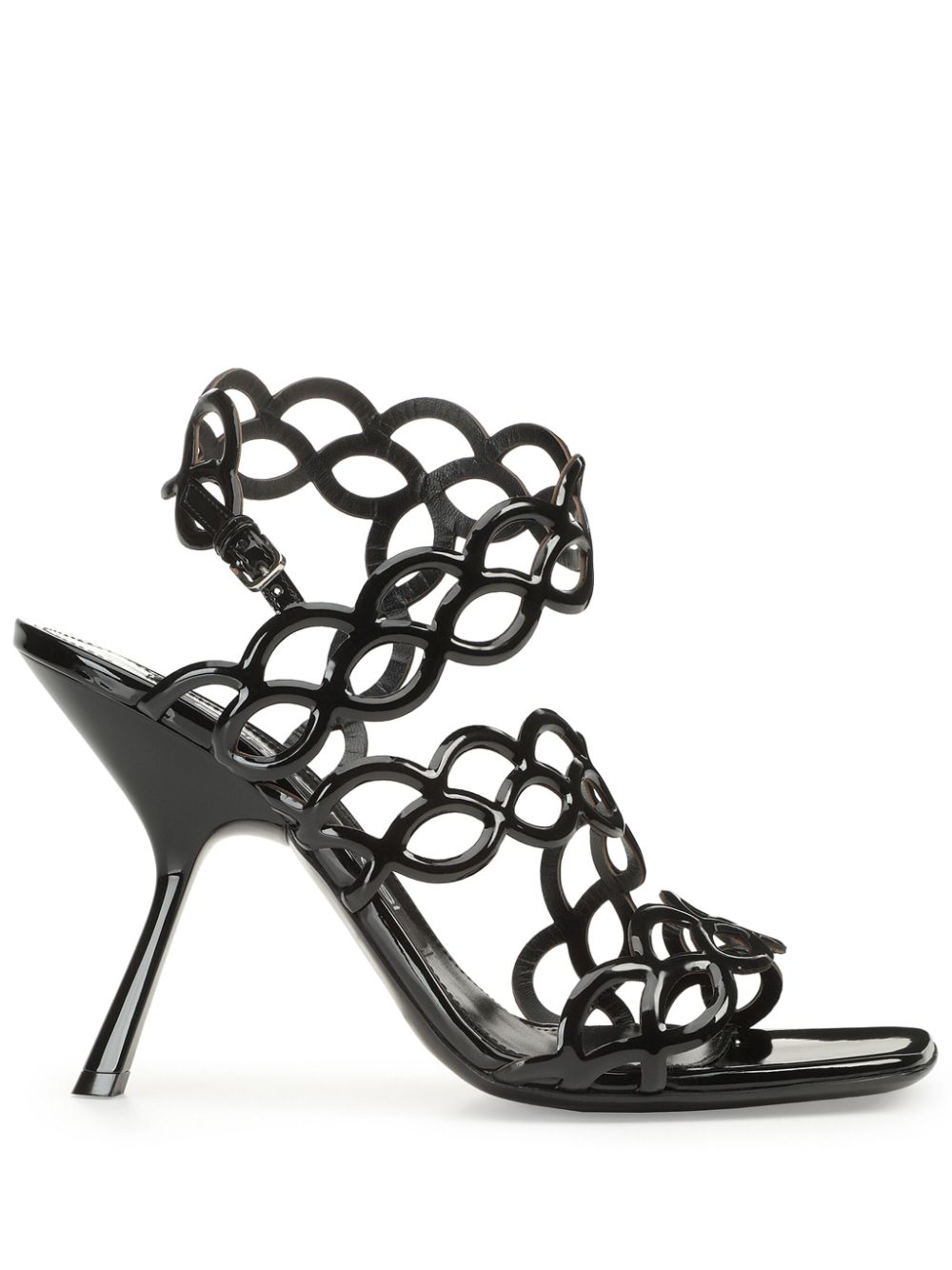 Sergio Rossi sr Mermaid 100mm leather sandals - Black von Sergio Rossi