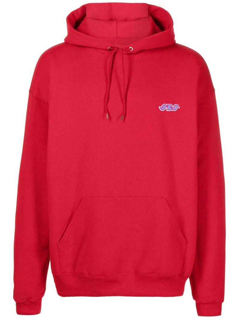 Seven By Seven chest-logo relaxed hoodie - Red von Seven By Seven