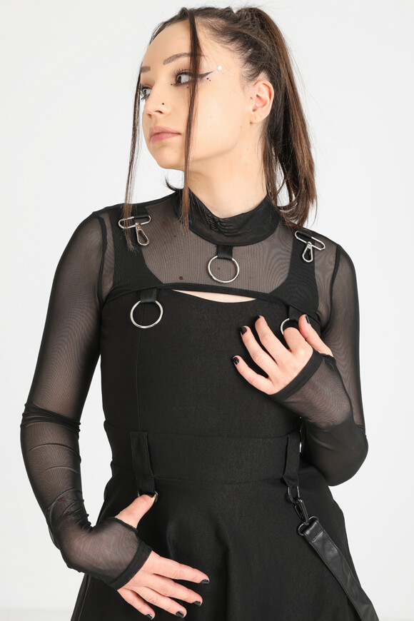 Seven Sisters Mesh Crop Langarmshirt | Schwarz | Damen  | XS von Seven Sisters