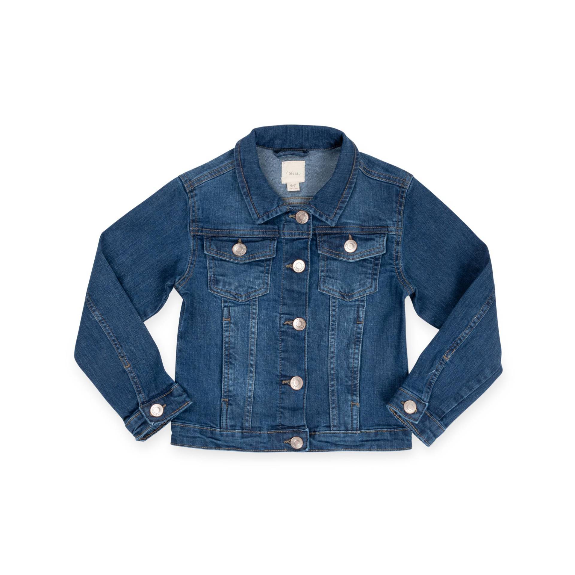 Jeansjacke Mit Knöpfen Mädchen Dunkelblau 104-110 von Sfera