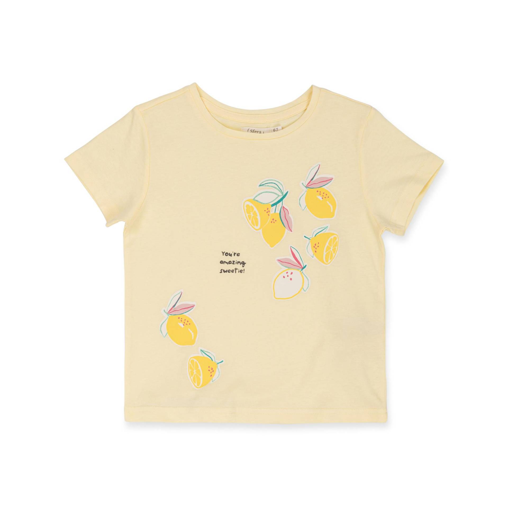 T-shirt, Kurzarm Mädchen Gelb 140/146 von Sfera
