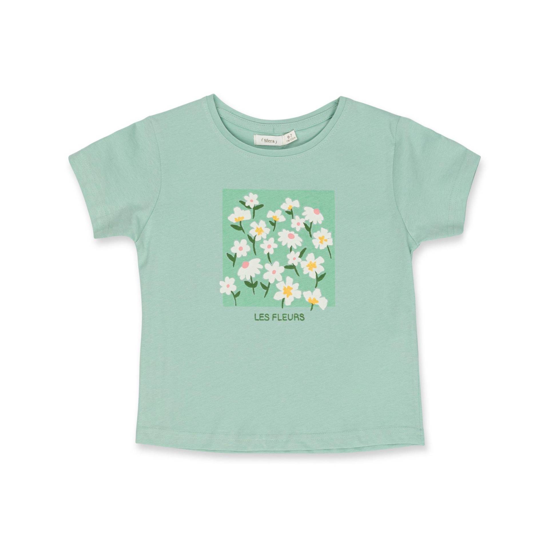 T-shirt, Kurzarm Mädchen Grün 104-110 von Sfera