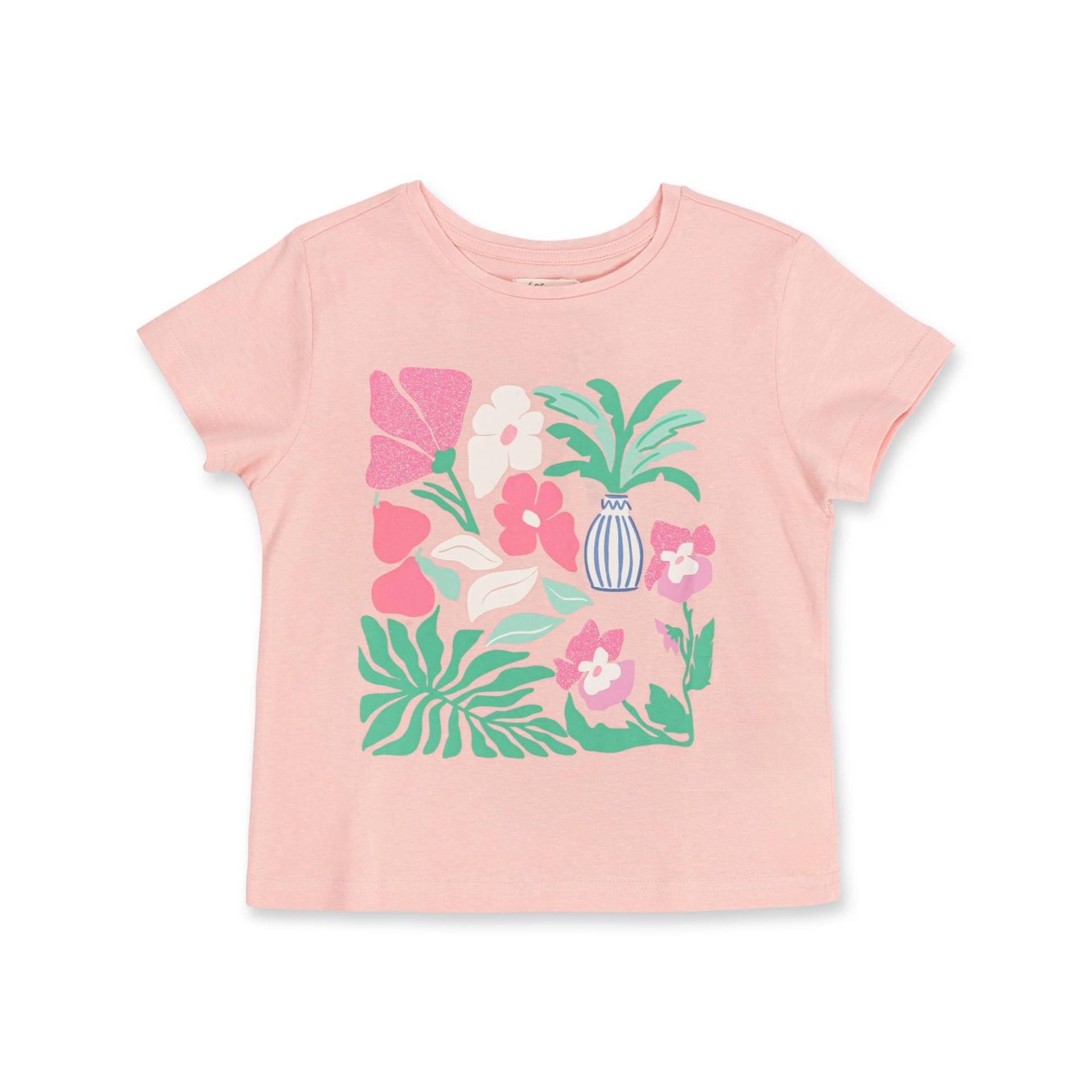 T-shirt, Kurzarm Mädchen Rosa 116-122 von Sfera