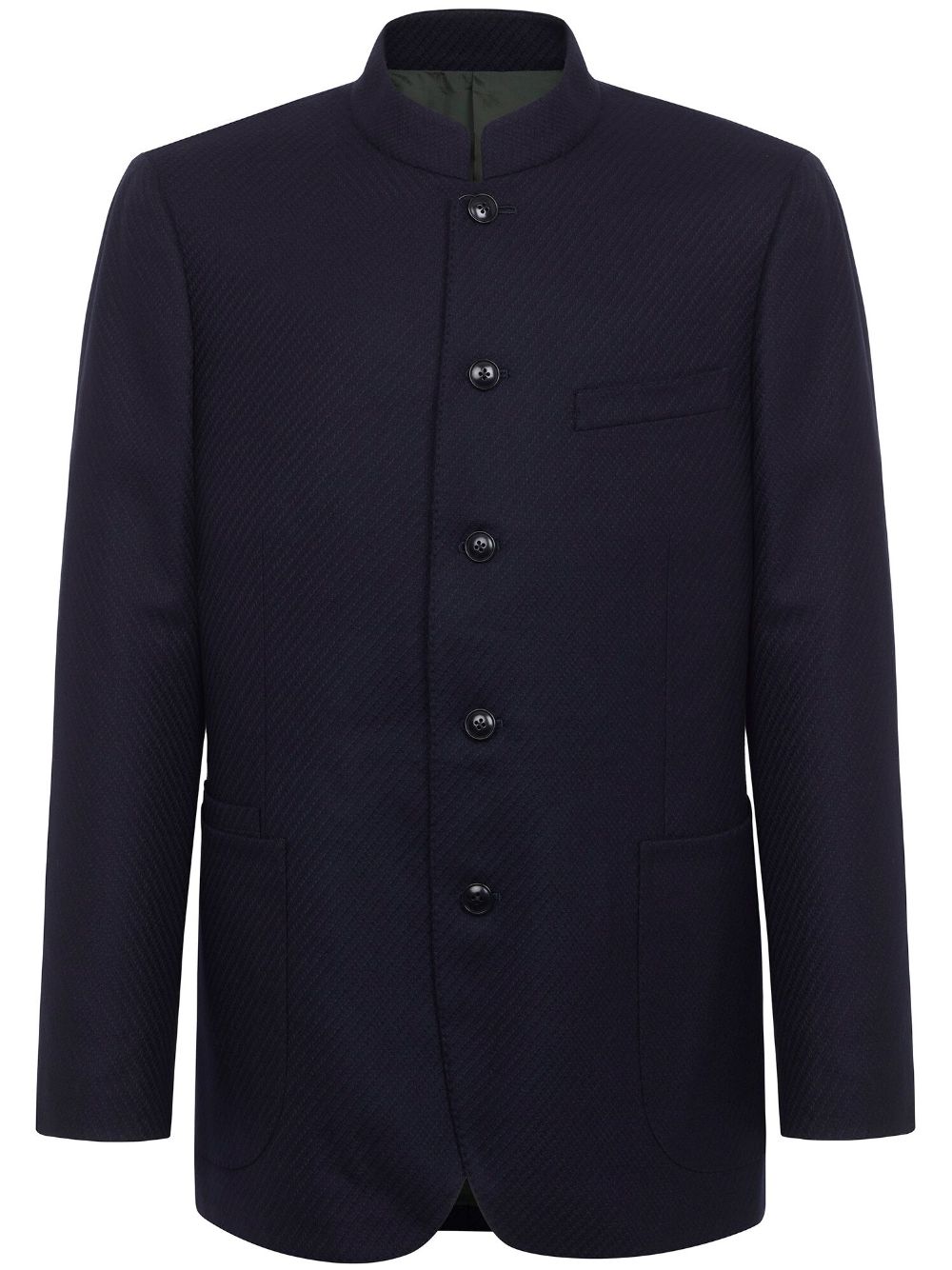 Shanghai Tang wool mandarin collar blazer - Blue von Shanghai Tang