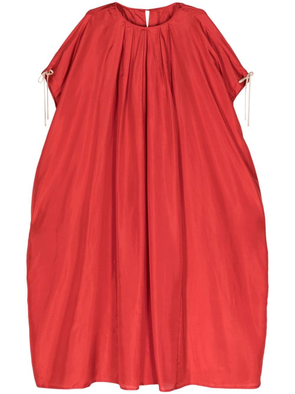 Shanshan Ruan pleated silk dress - Red von Shanshan Ruan