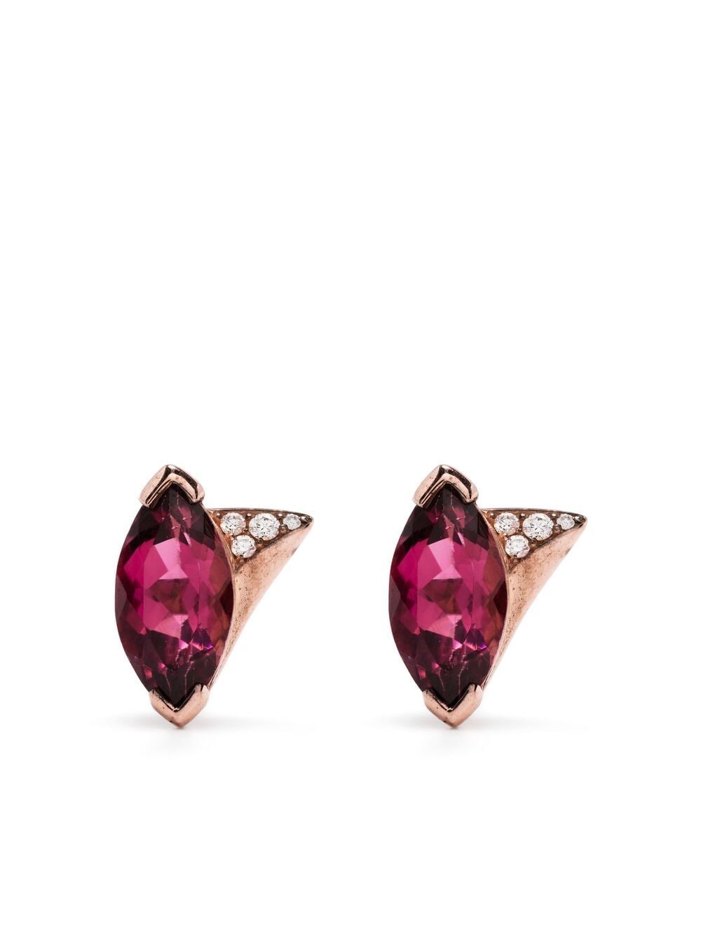 Shaun Leane 18kt rose gold tourmaline diamond earrings - Pink von Shaun Leane