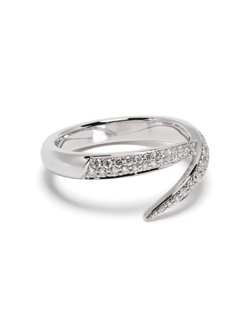 Shaun Leane 18kt white gold diamond Single Interlock ring - Silver von Shaun Leane