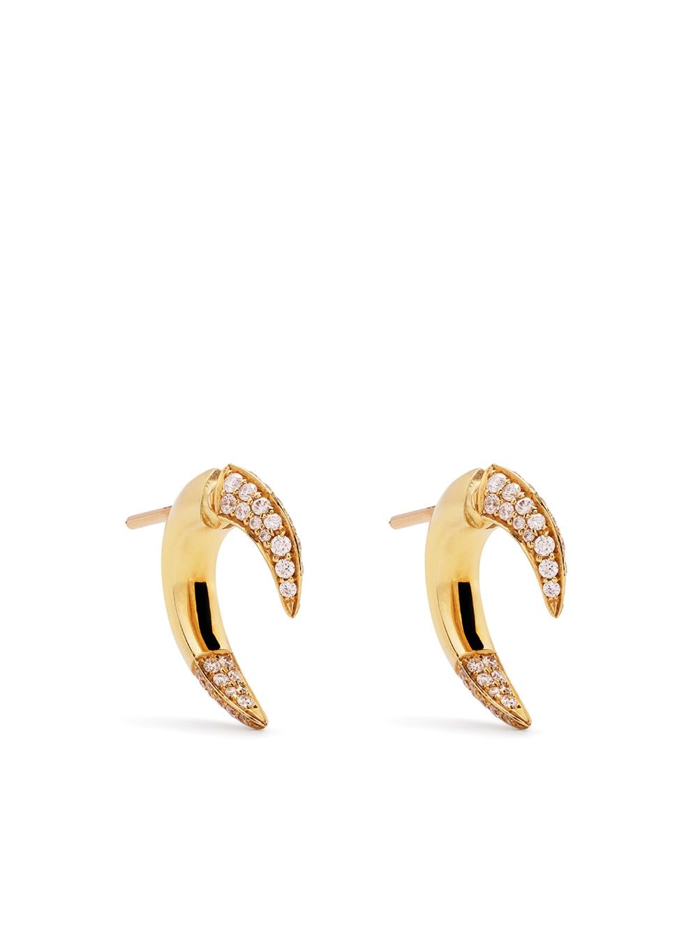 Shaun Leane 18kt yellow gold small Talon diamond earrings von Shaun Leane