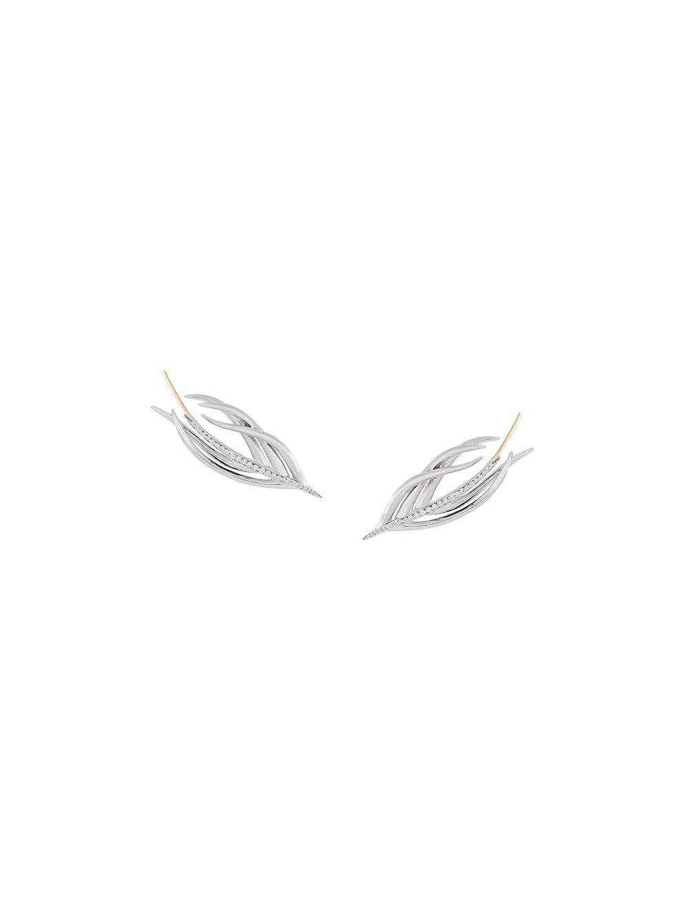 Shaun Leane White Feather diamond earrings - Metallic von Shaun Leane