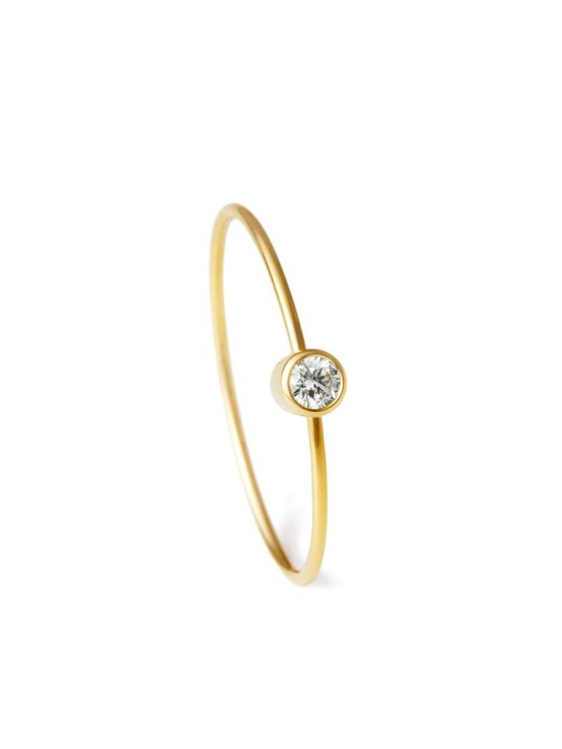 Shihara 18kt yellow gold One-Stone 03 diamond single hoop earring von Shihara