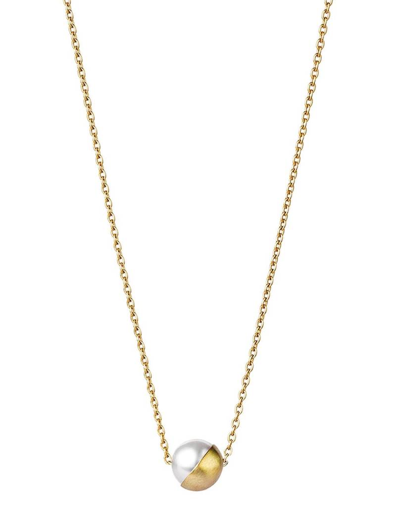 Shihara Half Pearl Necklace 45° - Metallic von Shihara