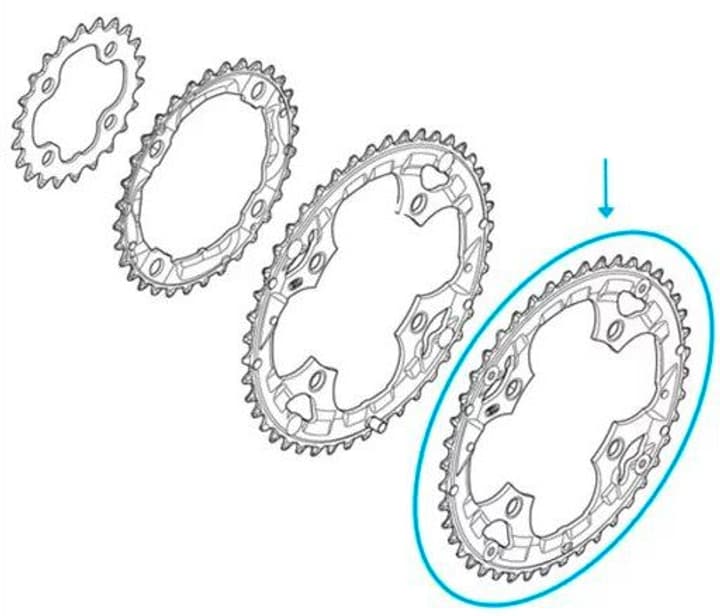 Shimano Deore Fc-M590 Triple Kettenblatt von Shimano