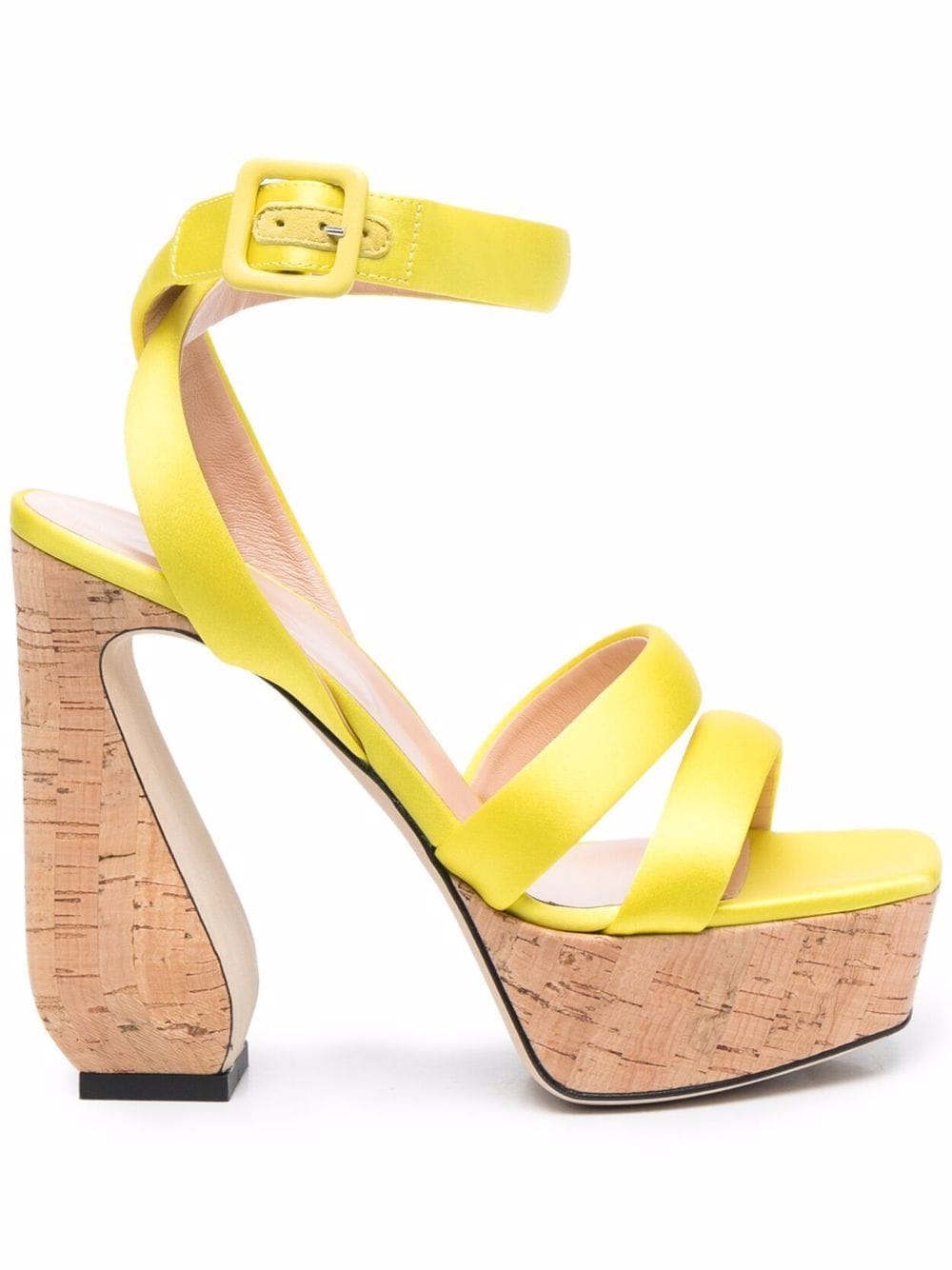 Si Rossi Antonia satin sandals - Yellow von Si Rossi