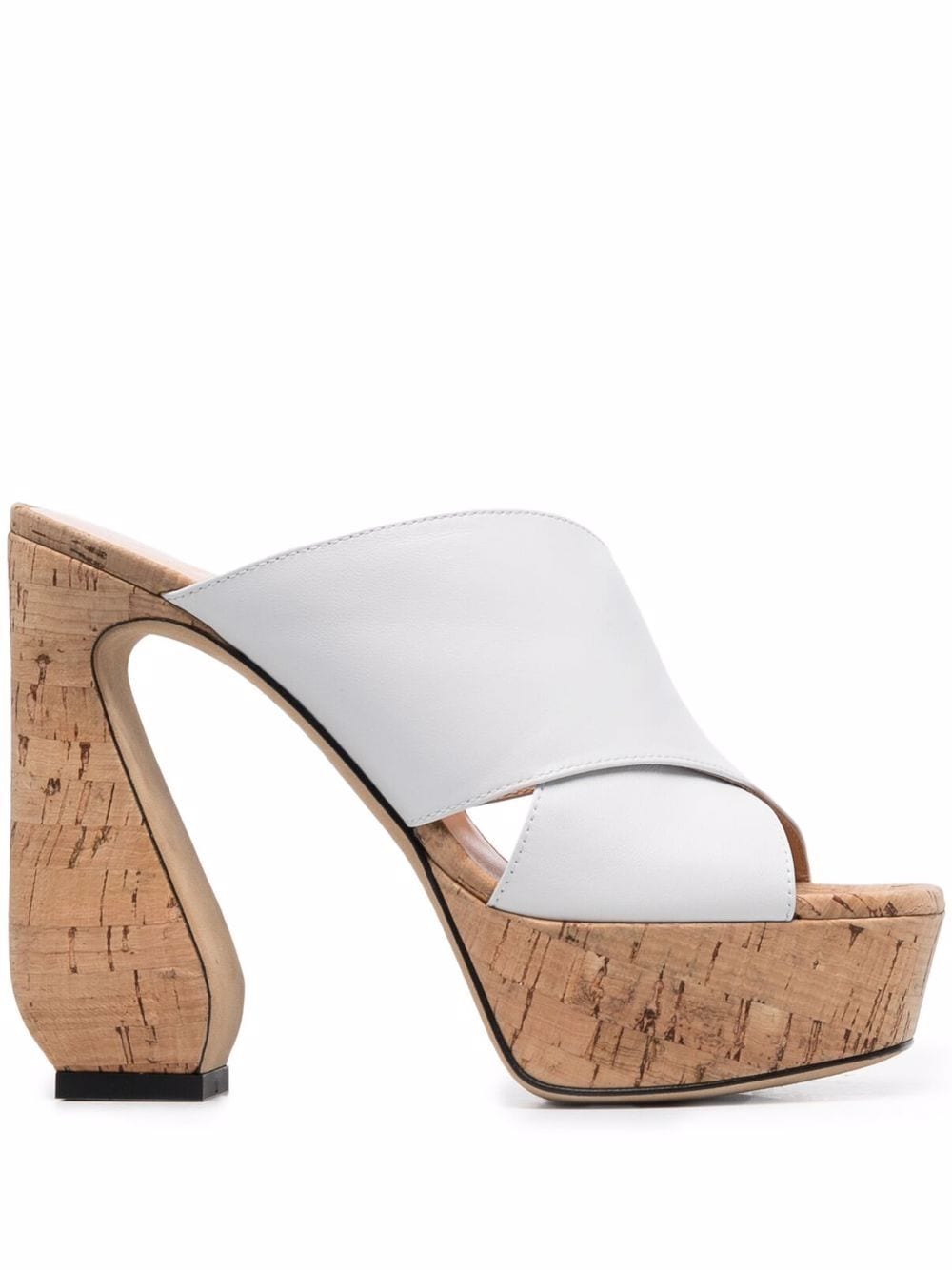 Si Rossi cork platform open-toe sandals - White von Si Rossi