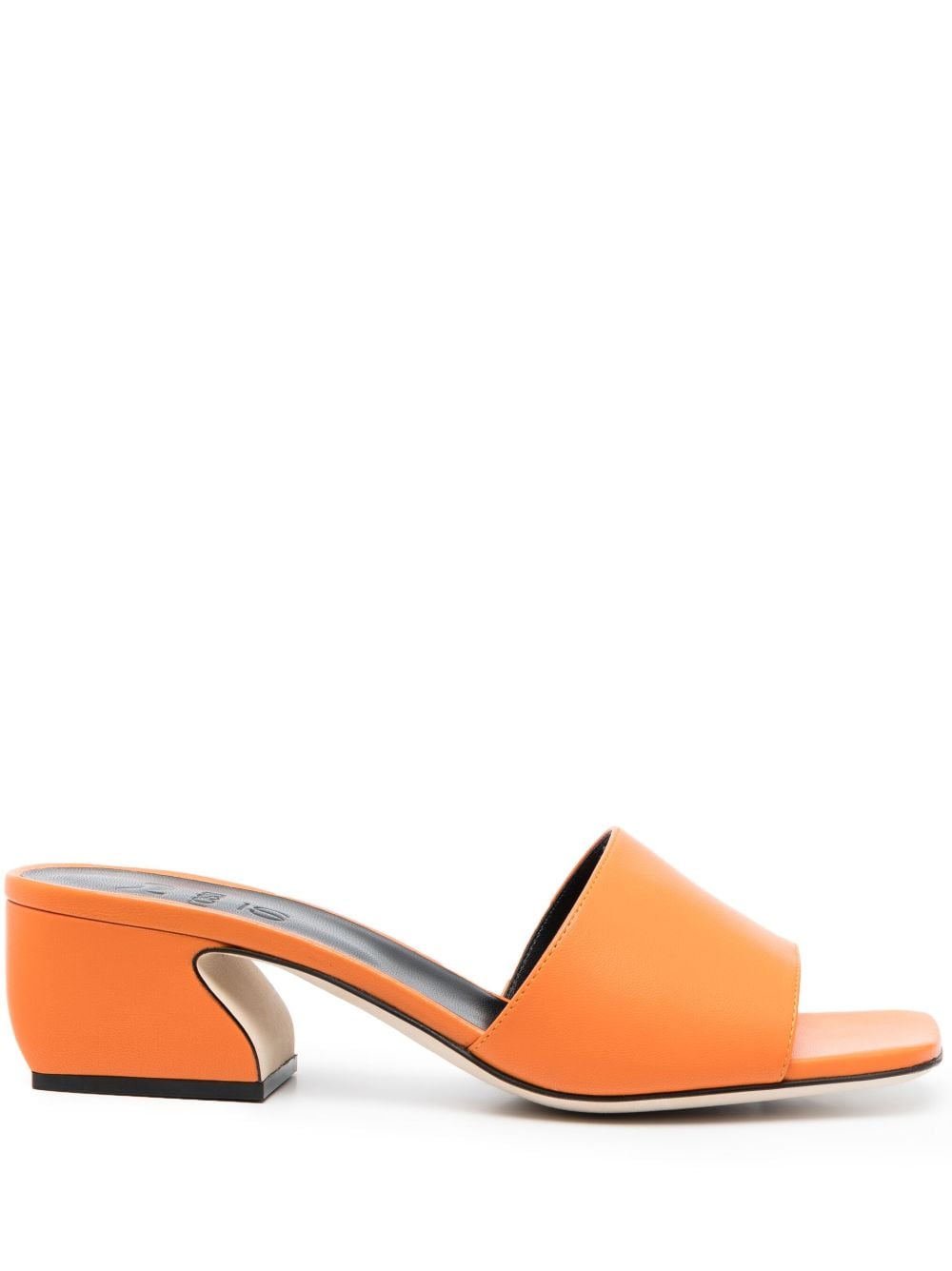 Si Rossi single-strap leather mules - Orange von Si Rossi