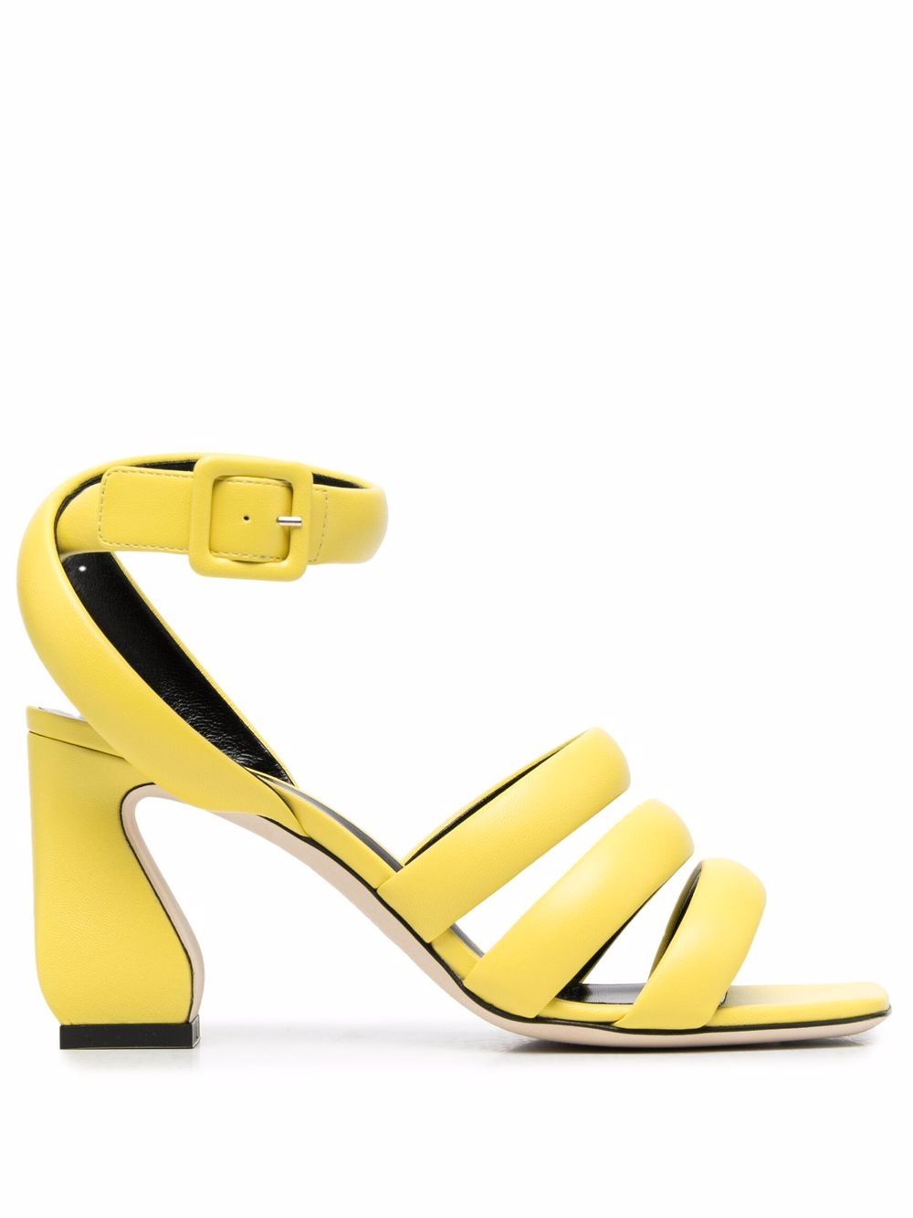 Si Rossi triple-strap leather sandals - Yellow von Si Rossi