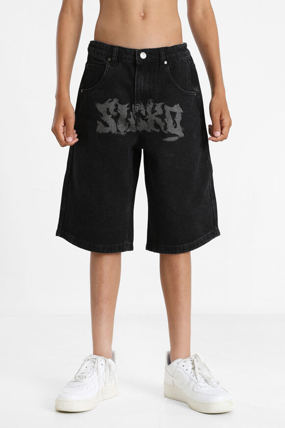 Sicko Baggy Fit Jeansshorts | Schwarz Denim | Jungen  | 15 von Sicko