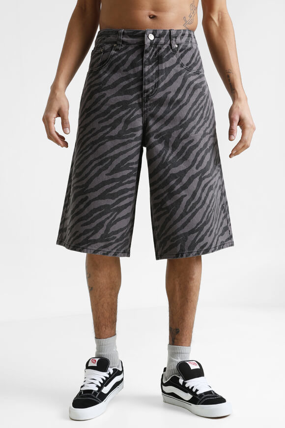 Sicko Jeansshorts | Schwarz + Grau | Herren  | 33 von Sicko